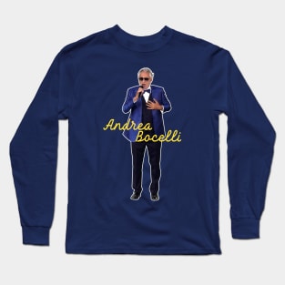 andrea bocelli singing 2 Long Sleeve T-Shirt